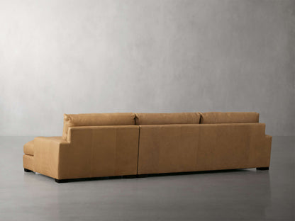 Remington Leather Two-Piece Chaise Sectional