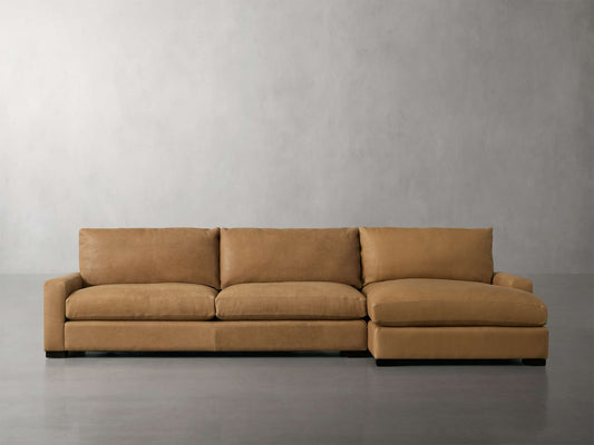 Remington Leather Two-Piece Chaise Sectional