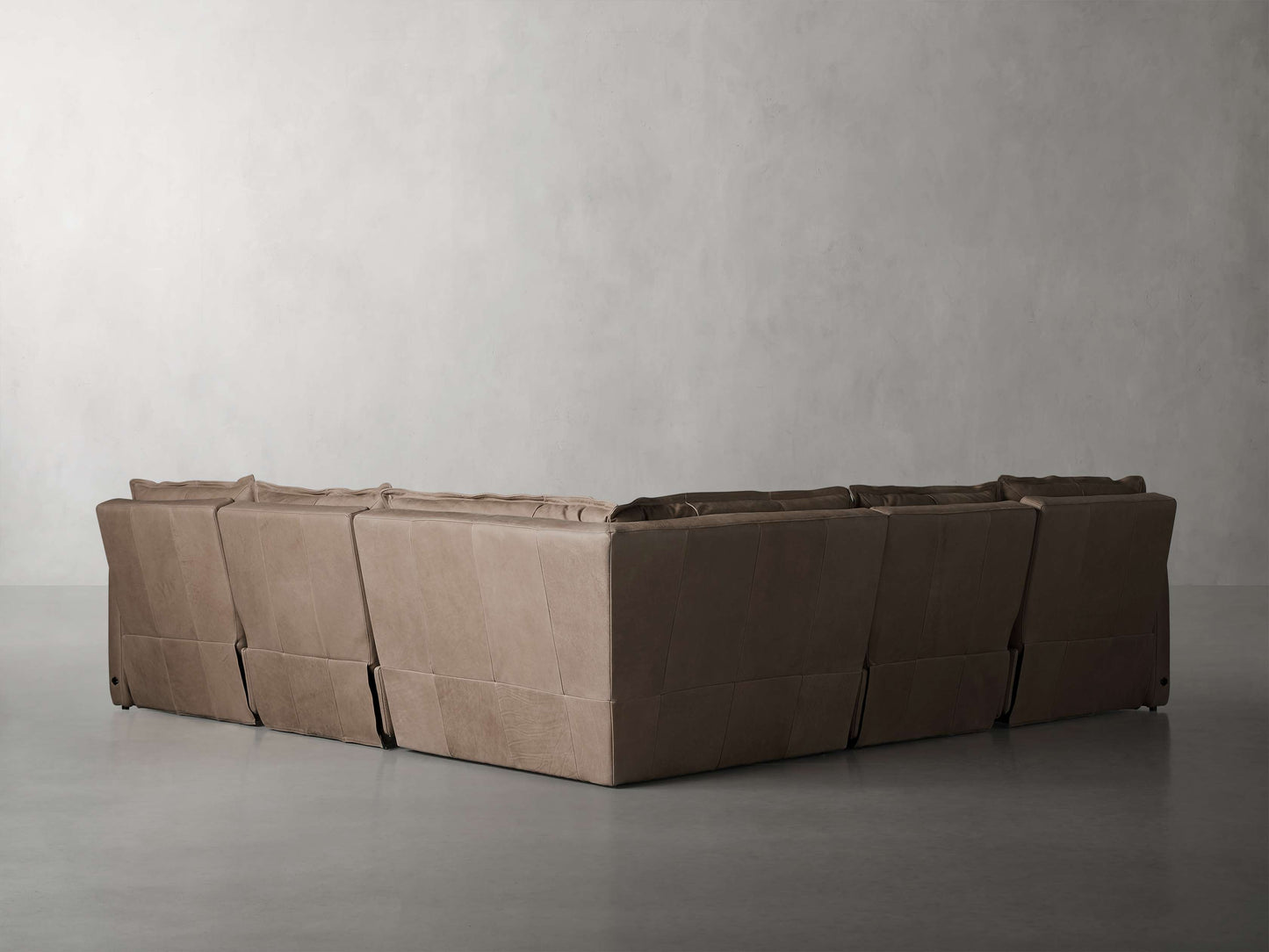 Rowland Leather Five-Piece Motion Corner Sectional