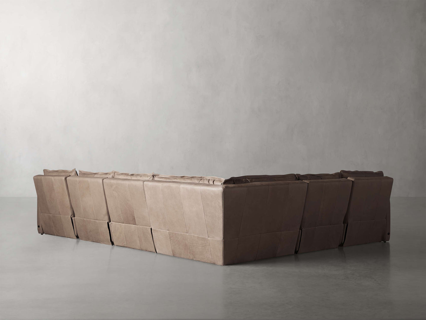 Rowland Leather Six-Piece Motion Sectional