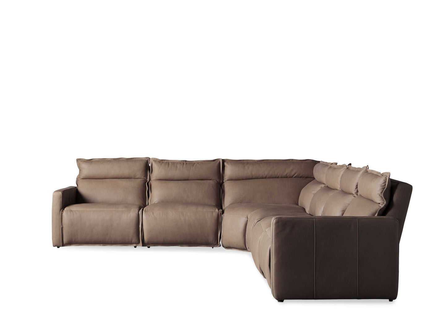 Rowland Leather Six-Piece Motion Sectional