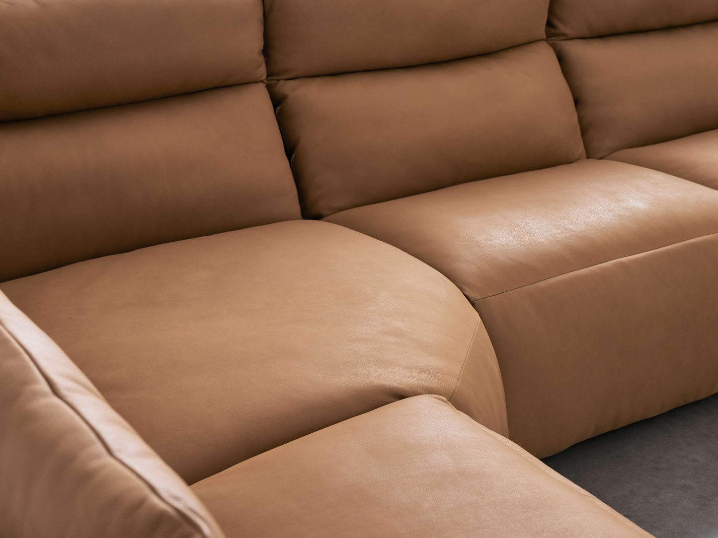 Rowland Tailored Leather Five-Piece Motion Corner Sectional