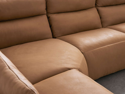 Rowland Tailored Leather Five-Piece Motion Corner Sectional