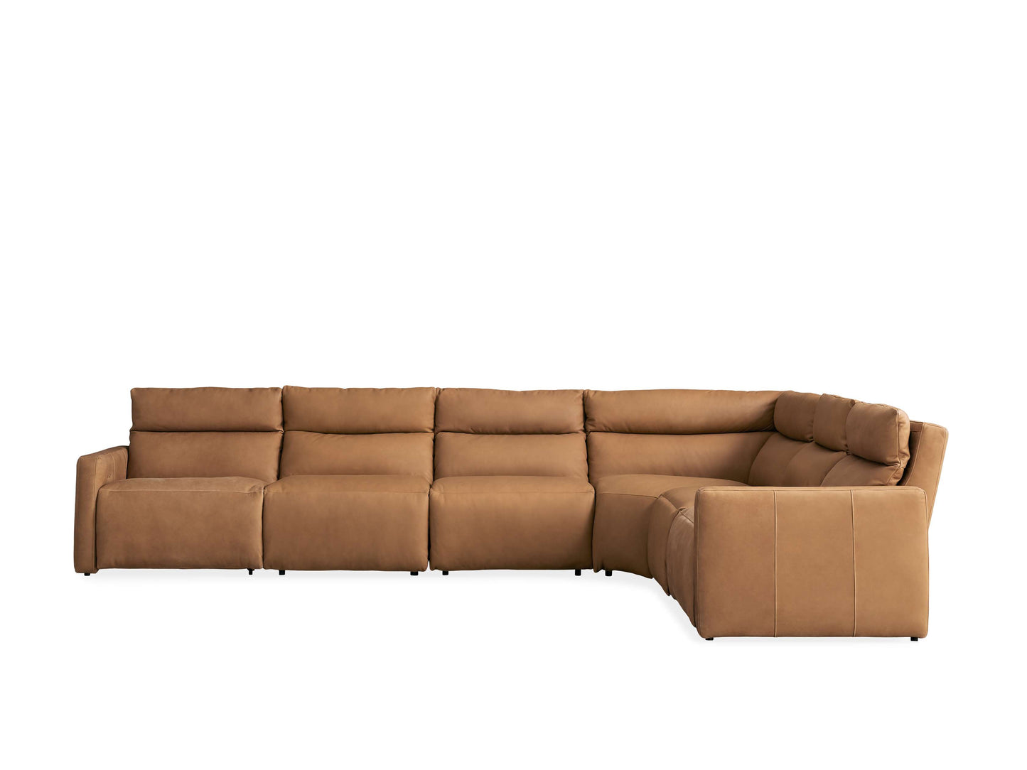 Rowland Tailored Leather Six-Piece Motion Sectional