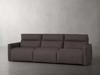 Rowland Tailored Leather Three-Piece Motion Modular Sofa