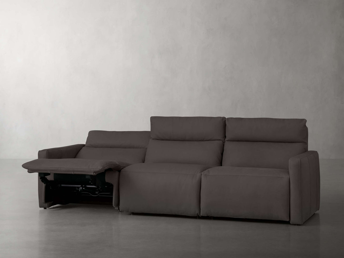 Rowland Tailored Leather Three-Piece Motion Modular Sofa