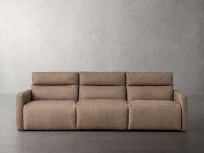 Rowland Tailored Leather Three-Piece Motion Modular Sofa