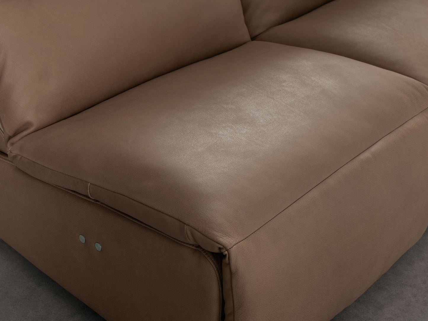 Rowland Tailored Leather Four-Piece Armless Motion Modular Sofa