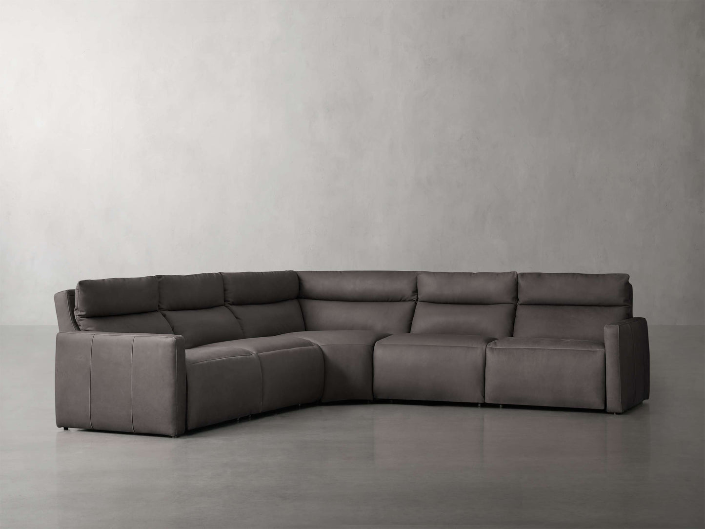 Rowland Tailored Leather Five-Piece Motion Corner Sectional