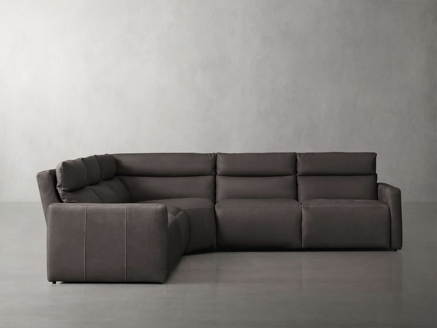 Rowland Tailored Leather Five-Piece Motion Corner Sectional