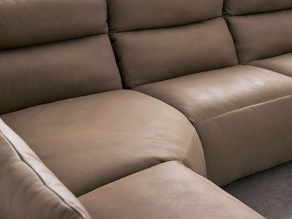 Rowland Tailored Leather Five-Piece Motion Corner Sectional