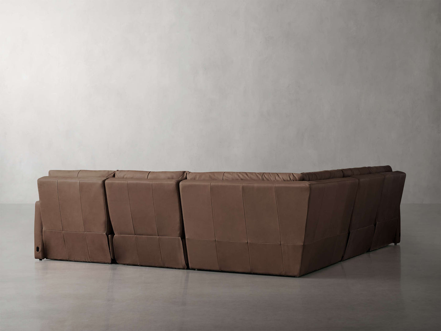 Rowland Tailored Leather Five-Piece Motion Corner Sectional