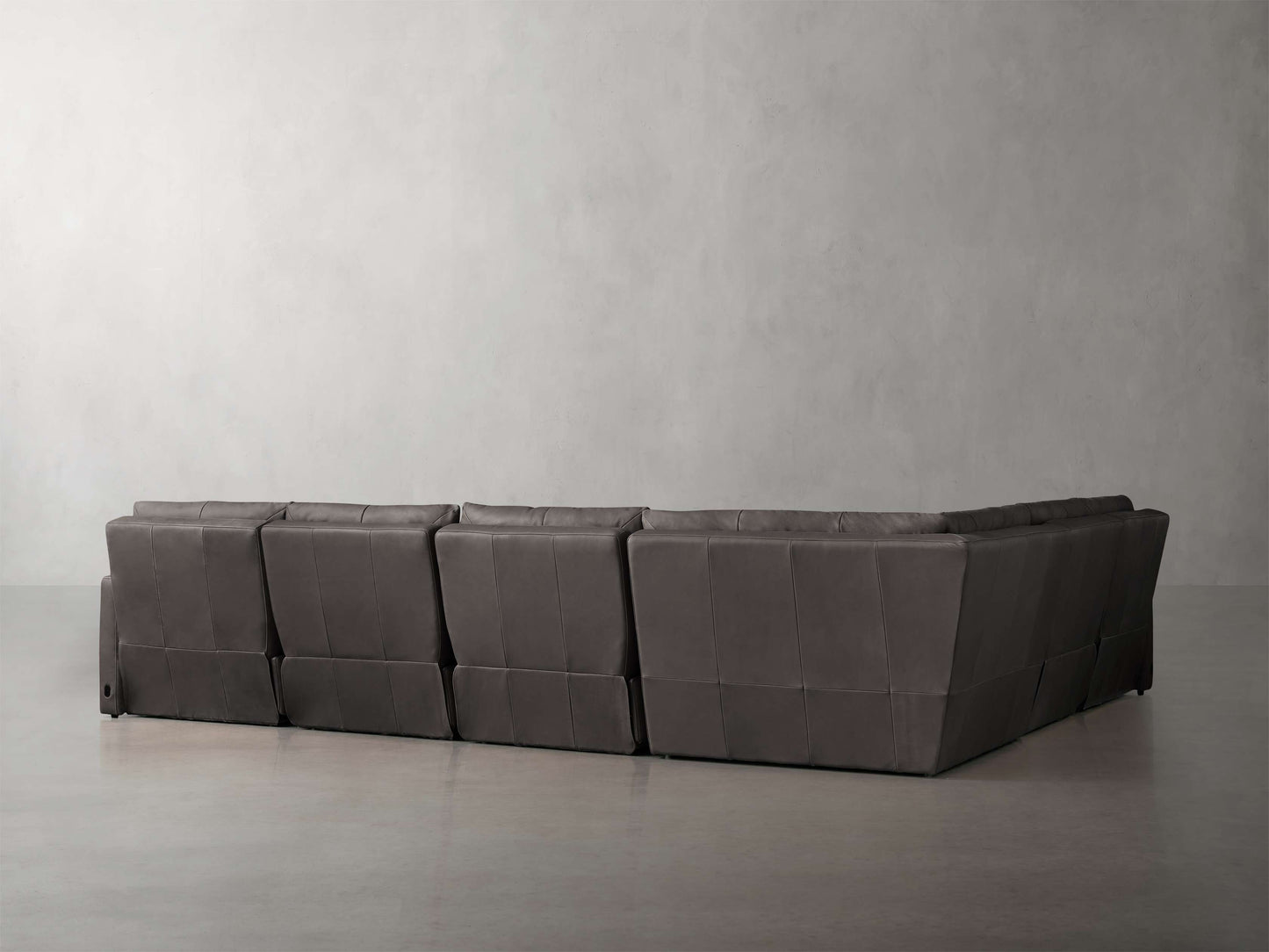 Rowland Tailored Leather Six-Piece Motion Sectional