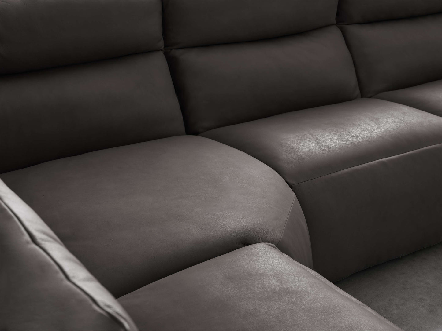 Rowland Tailored Leather Six-Piece Motion Sectional