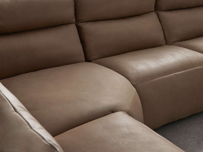 Rowland Tailored Leather Six-Piece Motion Sectional