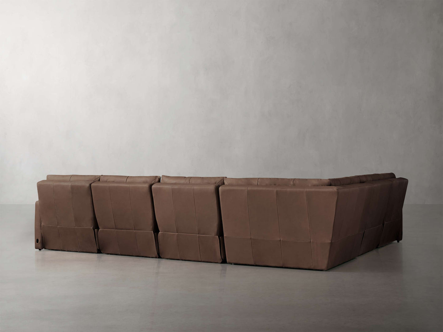 Rowland Tailored Leather Six-Piece Motion Sectional