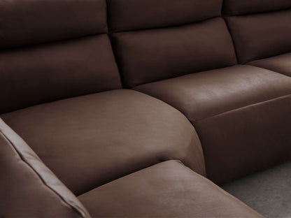 Rowland Tailored Leather Six-Piece Motion Sectional