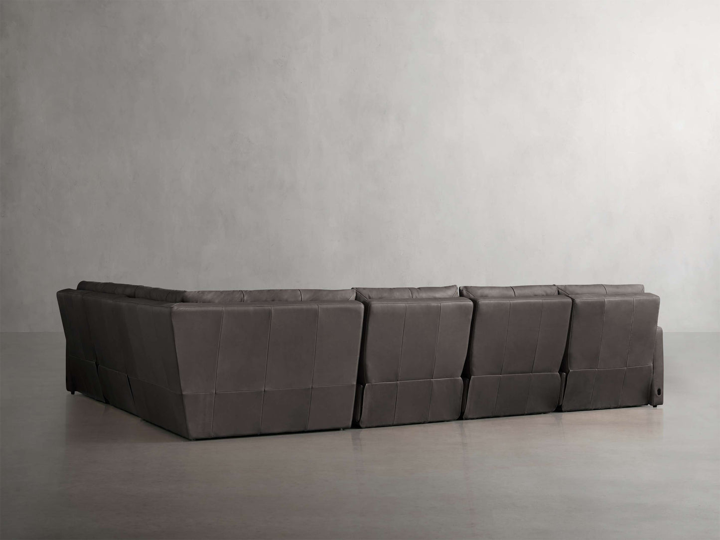 Rowland Tailored Leather Six-Piece Motion Sectional