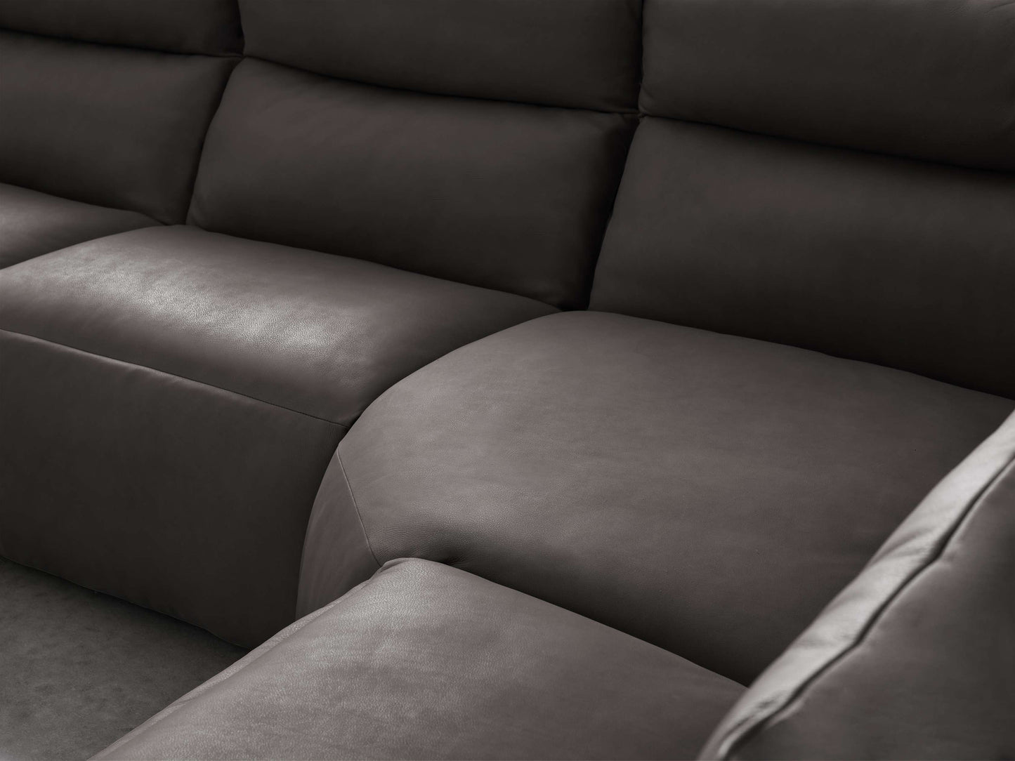 Rowland Tailored Leather Six-Piece Motion Sectional