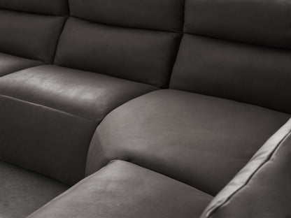Rowland Tailored Leather Six-Piece Motion Sectional