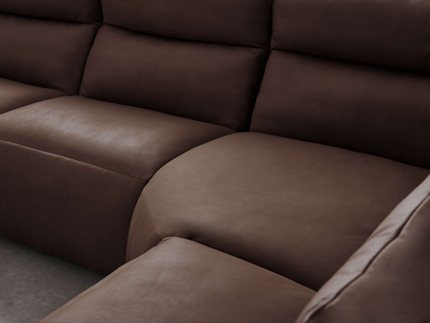 Rowland Tailored Leather Six-Piece Motion Sectional