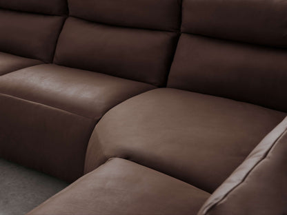 Rowland Tailored Leather Six-Piece Motion Sectional