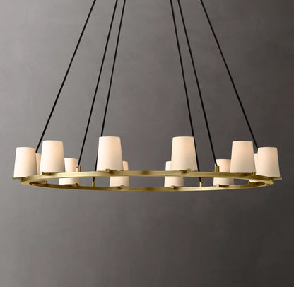 Pauillac Fabric Shade Round Chandelier 48"