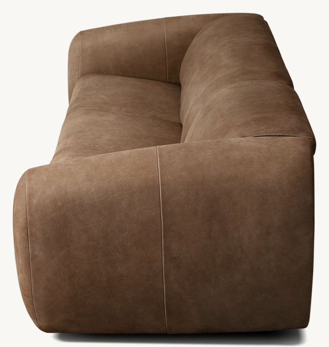 Monceau Recliner Modular Leather 3-Piece Sofa