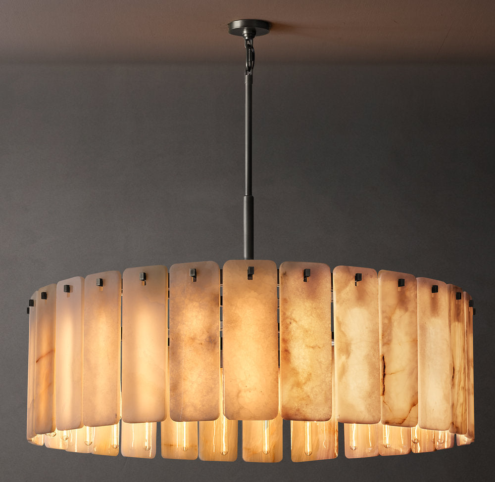 Calamette Onyx Round Chandelier 48"