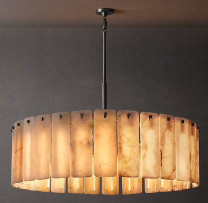 Calamette Onyx Round Chandelier 48"