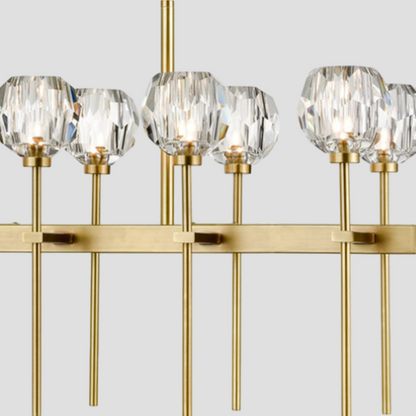 Kristina Clear Glass Linear Dining Room Chandelier