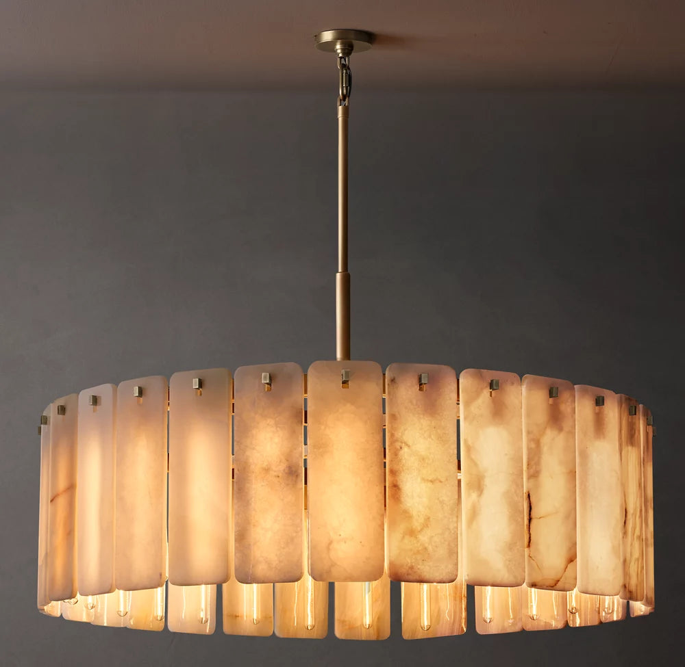 Calamette Onyx Round Chandelier 48"