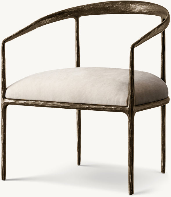 Thaddeus Leather Curved Chair