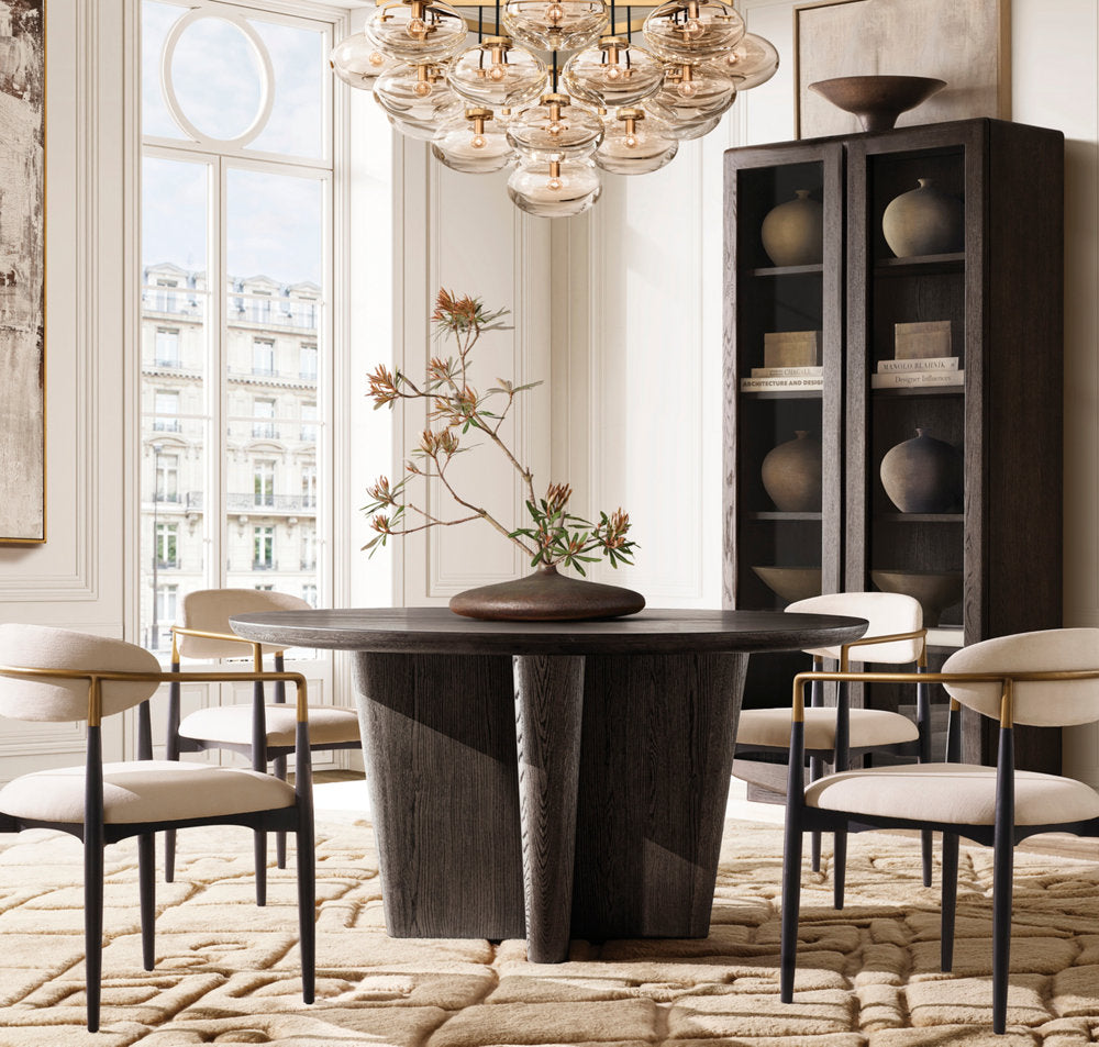 Cabrette Clear Glass Round Chandelier 48"