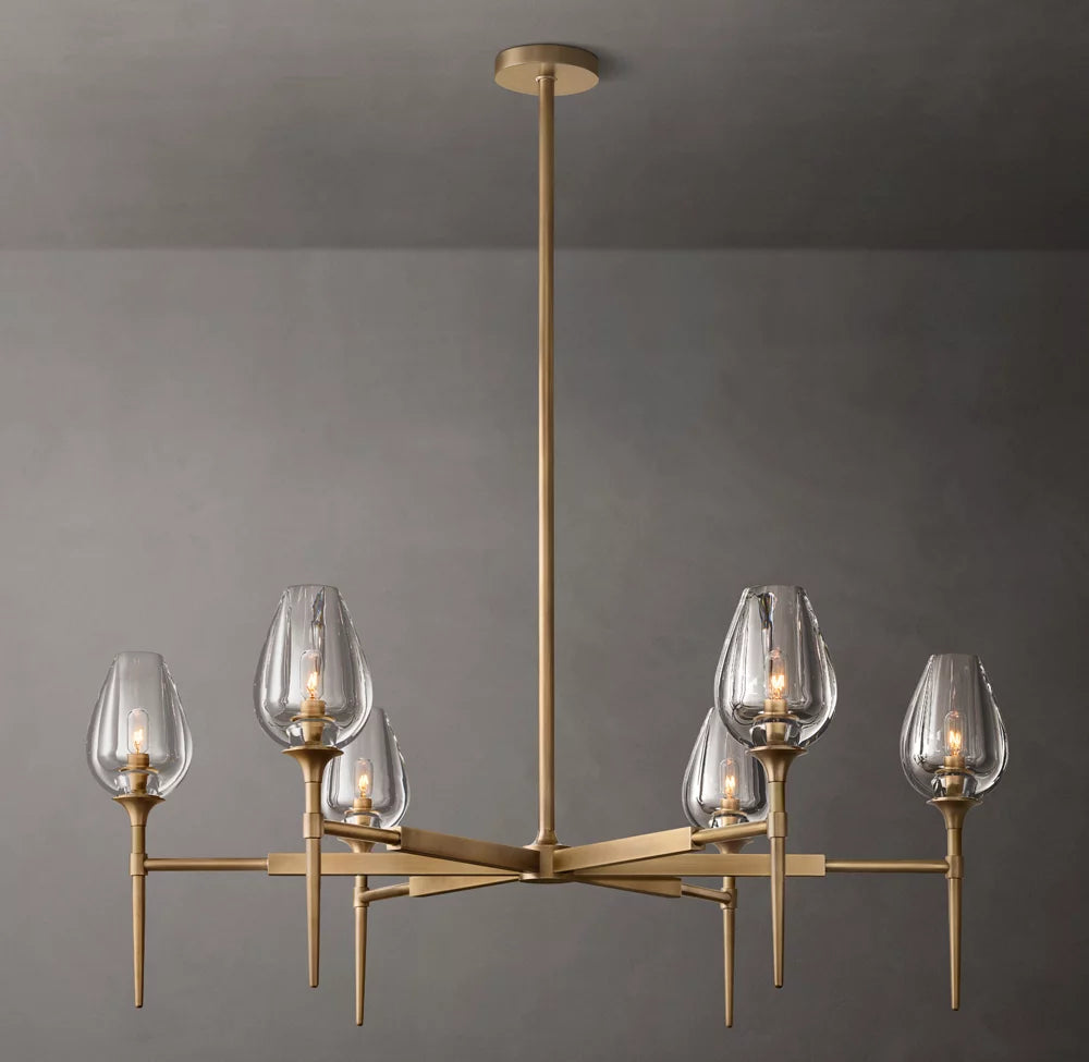 Tulip Round Chandelier 42"