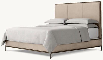 Thaddeus Leather Panel Bed