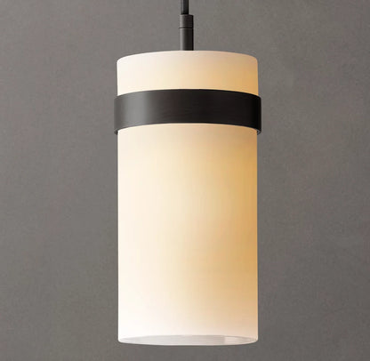 Ravelle Milk Glass Pendant 5"