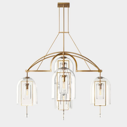 FULCRAL ROUND CHANDELIER 61" 5-LIGHTS