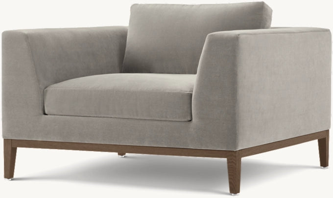 Italia Taper Arm Chair - Oak Base