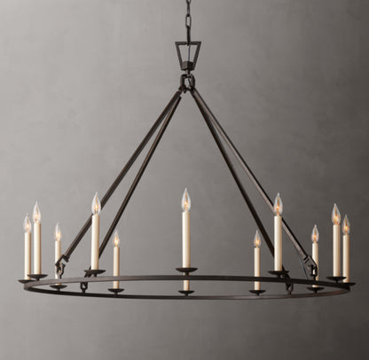 19th C. English Openwork Round Chandelier 50"