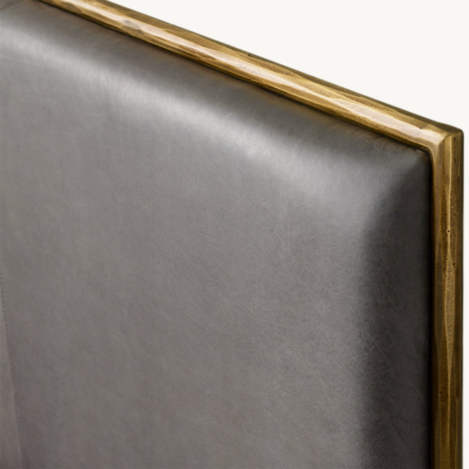 Thaddeus Leather Panel Bed