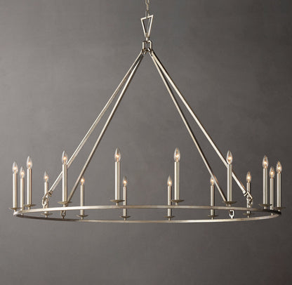 19TH C. ENGLISH OPENWORK ROUND CHANDELIER 60"