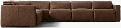 Lennon Recliner Modular Leather 6-Piece L-Sectional