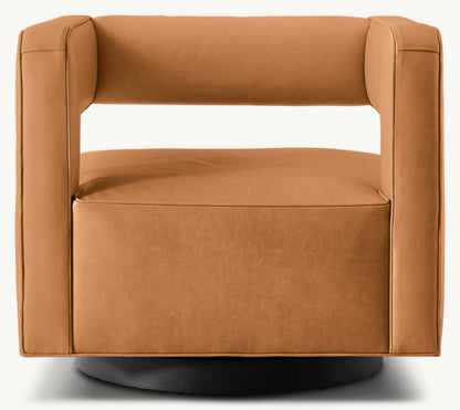 Drew Leather Swivel Chair