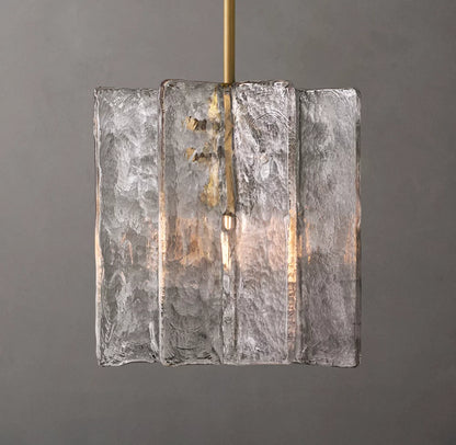 Lattice Clear Glass Pendant