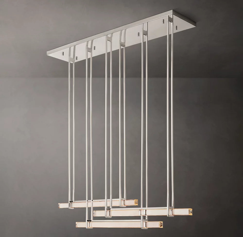 Audubon Crystal Triple Bar Linear Chandelier