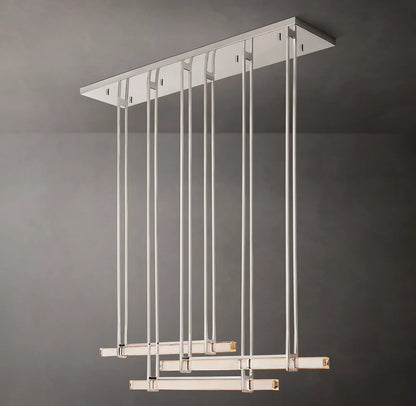 Audubon Crystal Triple Bar Linear Chandelier