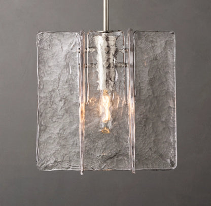 Lattice Clear Glass Pendant