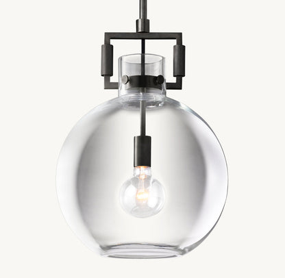 Machinist Glass Globe Pendant