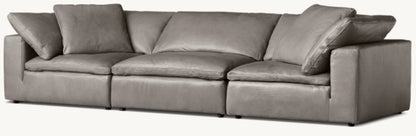 Cloud Modular Leather 3-Piece Sofa